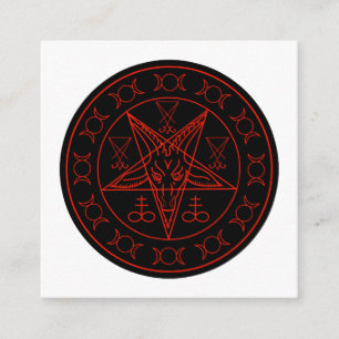 Sigil av baphomet triple måne och sigil av lucifer tilläggskort