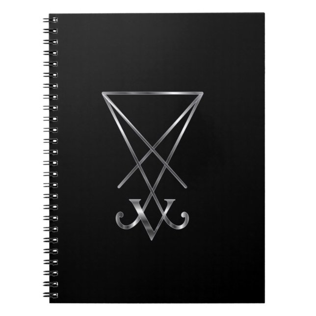 Sigil av det Lucifer- A symbolet av satanism Anteckningsbok Med Spiral (Framsidan)