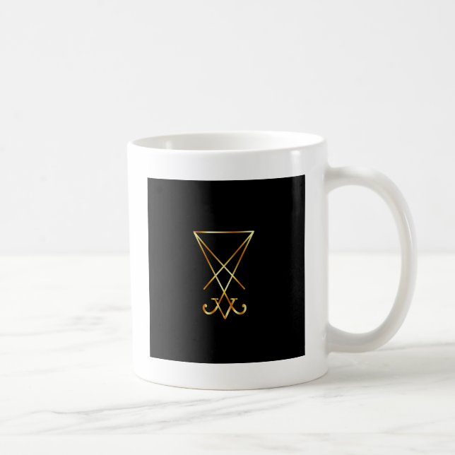 Sigil av det Lucifer- A symbolet av satanism Kaffemugg (Höger)