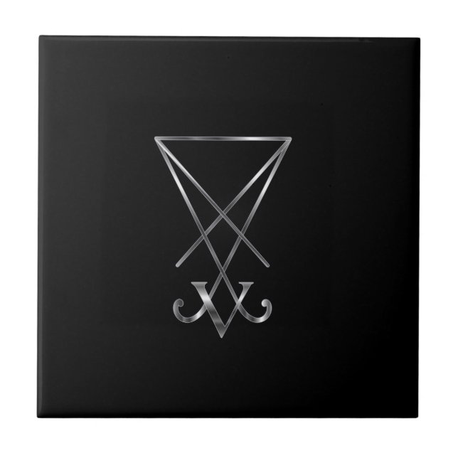Sigil av det Lucifer- A symbolet av satanism Kakelplatta (Framsidan)