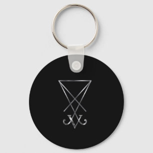 Sigil av det Lucifer- A symbolet av satanism Nyckelring