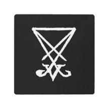 Sigil av konst för Lucifer metallvägg, 8" x 8",
