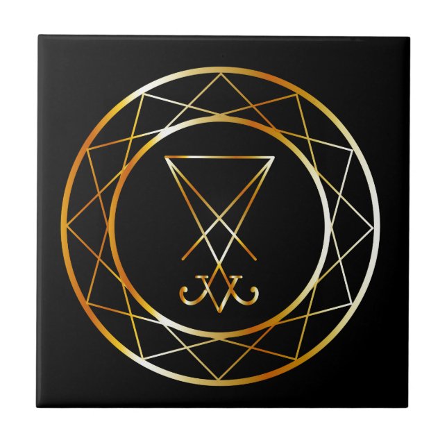 Sigil av Lucifer Kakelplatta (Framsidan)