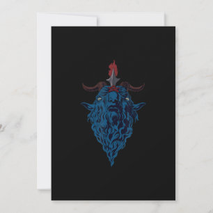 Sigil of Baphomet goat of Mendes Satan Mörk Goth Julkort