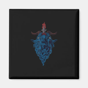 Sigil of Baphomet goat of Mendes Satan Mörk Goth Magnet