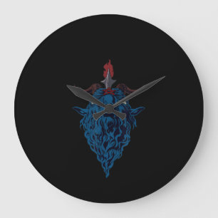 Sigil of Baphomet goat of Mendes Satan Mörk Goth Stor Klocka