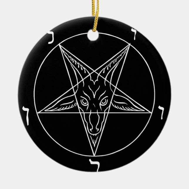 Sigil of Baphomet Julgransprydnad Keramik (Framsidan)