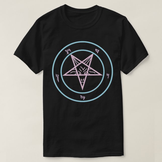 Sigil of Baphomet Pastel Goth Occult Harajuku Yami T Shirt (Design framsida)
