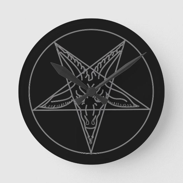 Sigil of Baphomet Rund Klocka (Framsida)