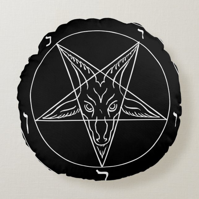 Sigil of Baphomet Rund Kudde (Framsidan)