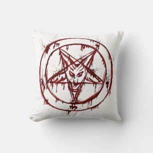 Sigil of Baphomet with Goat Head Kudde