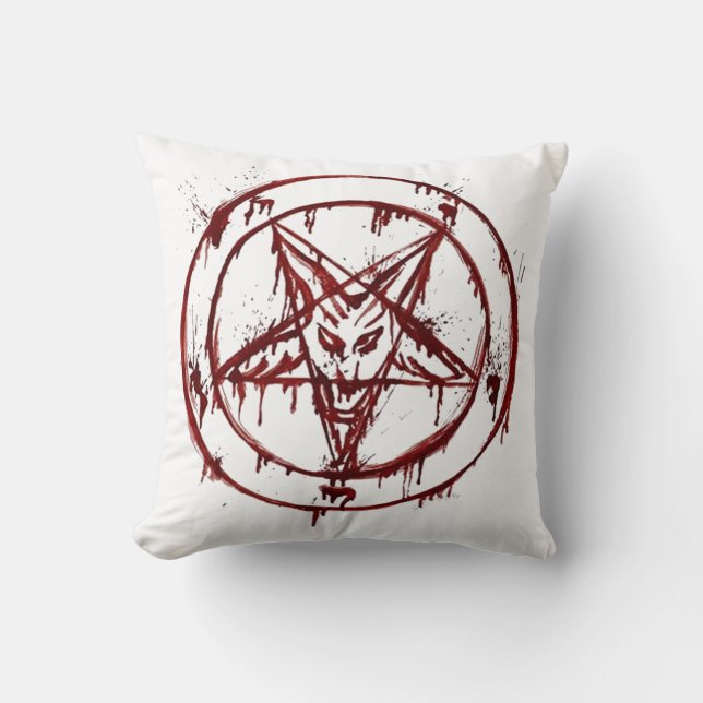 Sigil of Baphomet with Goat Head Kudde (Framsida)