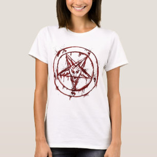 Sigil of Baphomet with Goat Head T Shirt
