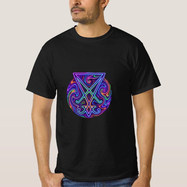Sigil of Lucifer T Shirt (Framsida)