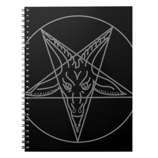 Sigilen av Baphomet Anteckningsbok Med Spiral (Framsidan)