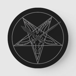 Sigilen av Baphomet Rund Klocka