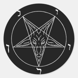Sigill av Baphomet Runt Klistermärke