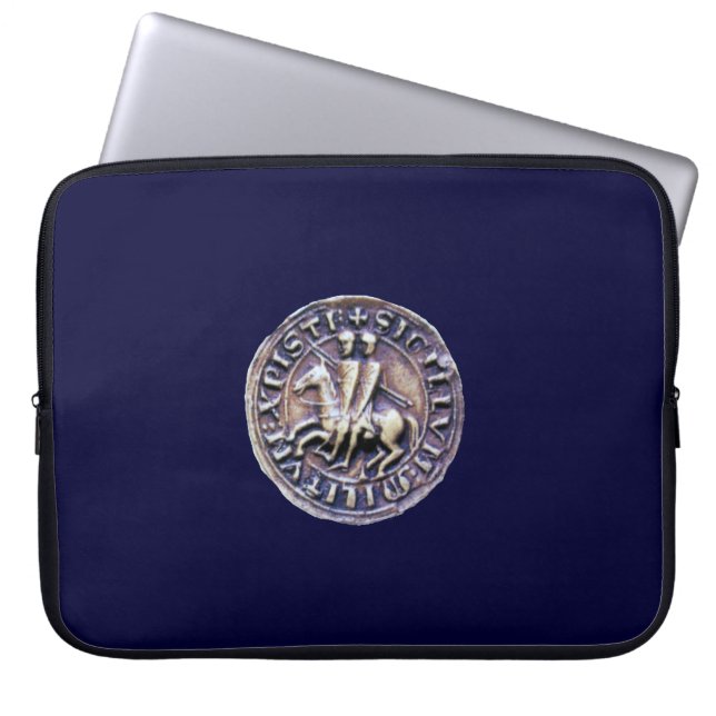 SIGILL AV TEMPLARORDEN grått Laptop Fodral (Framsidan)