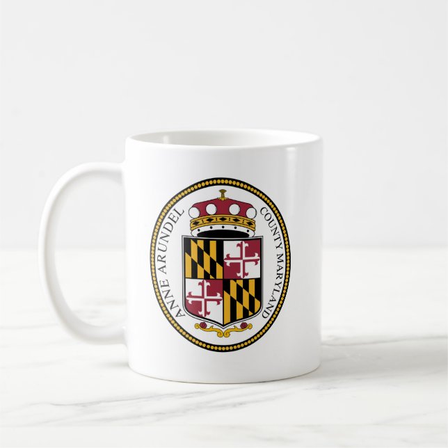 Sigill för Anne Arundel County, MD Kaffemugg (Vänster)