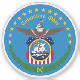 Sigill för Columbus, Ohio, USA Klistermärken