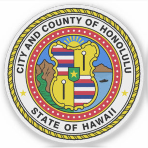 Sigill för Honolulu, Hawaii, USA Klistermärken