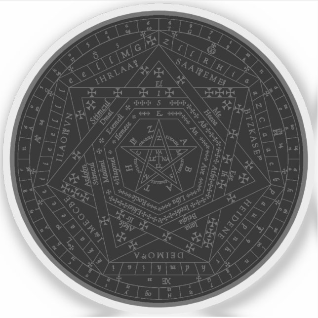 Sigillum Dei Aemeth (grey) Klistermärken (Framsida)
