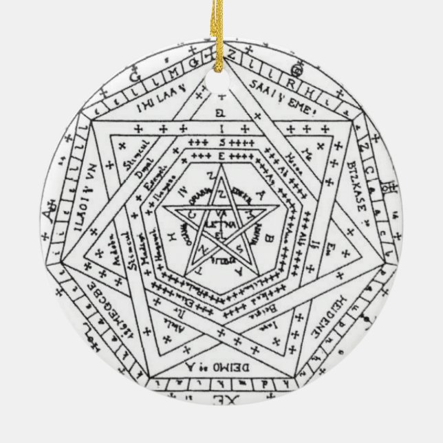 Sigillum Dei Aemeth Julgransprydnad Keramik (Baksidan)