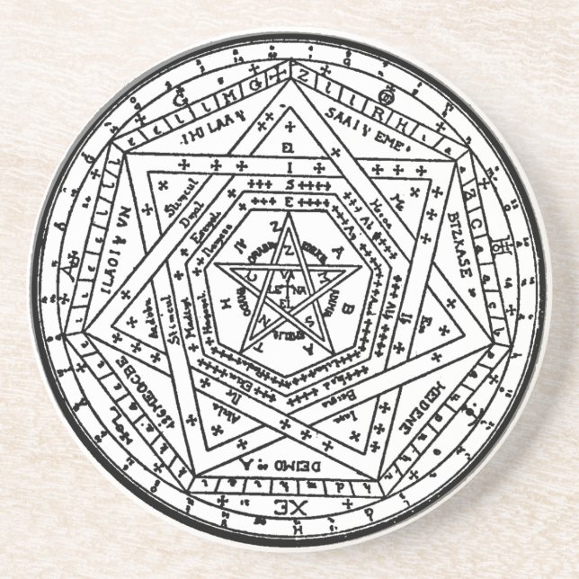 Sigillum Dei Aemeth (sigilen av Dei Ameth, Underlägg Sandsten (Framsidan)