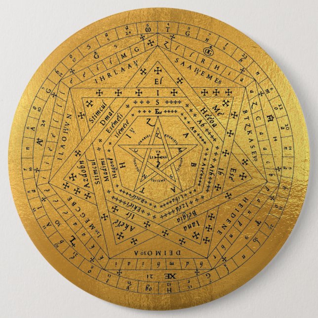 Sigillum Dei Seal of God Angelic John Dee Diagram Knapp (Framsida)