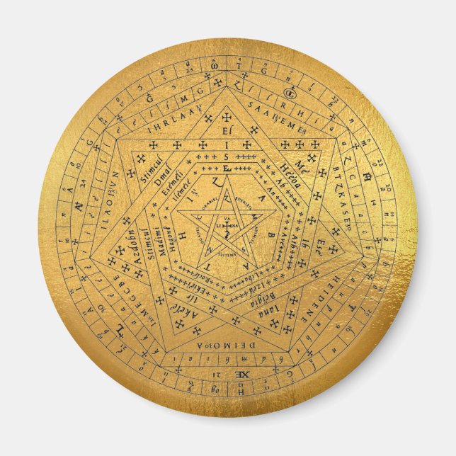 Sigillum Dei Seal of God Angelic John Dee Diagram Magnet (Framsidan)