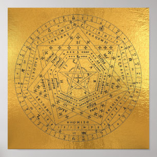 Sigillum Dei Seal of God Angelic John Dee Diagram Poster