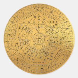 Sigillum Dei Seal of God Angelic John Dee Diagram Runt Klistermärke