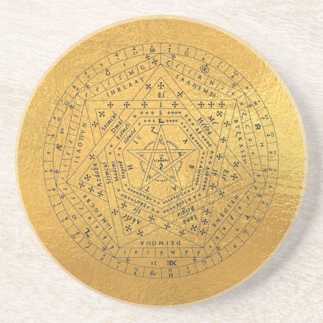 Sigillum Dei Seal of God Angelic John Dee Diagram Underlägg (Framsidan)