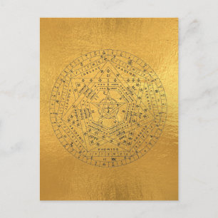 Sigillum Dei Seal of God Angelic John Dee Diagram Vykort