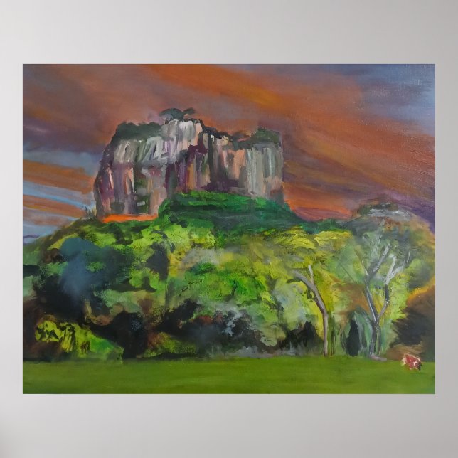 Sigiriya Lejonberget – Livfullt Sri Lanka Poster (Framsidan)