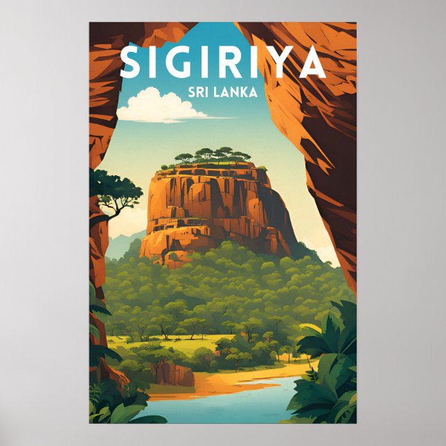 Sigiriya Traditional Travel Poster (Framsidan)