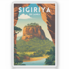 Sigiriya Traditional Travel Poster Klistermärken