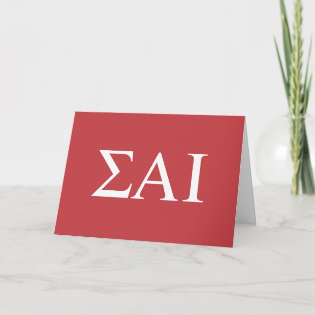 Sigma Alpha Iota grekiska bokstäver Kort (Framsida)