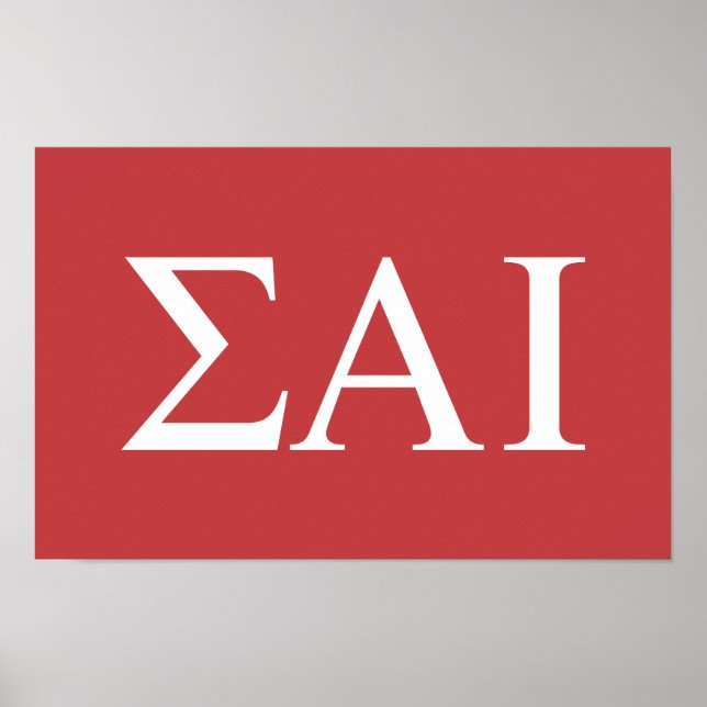 Sigma Alpha Iota grekiska bokstäver Poster (Framsidan)