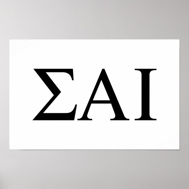 Sigma Alpha Iota grekiska bokstäver Poster (Framsidan)