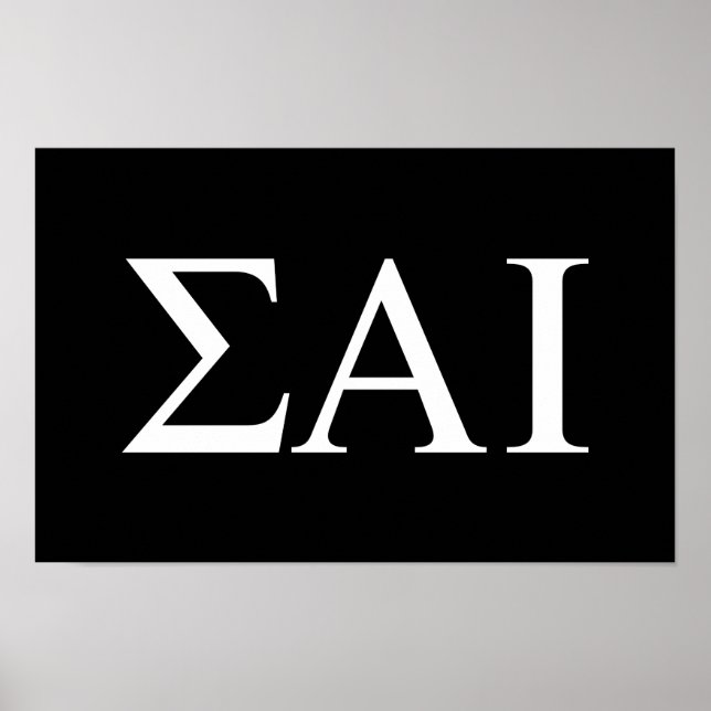 Sigma Alpha Iota grekiska bokstäver Poster (Framsidan)