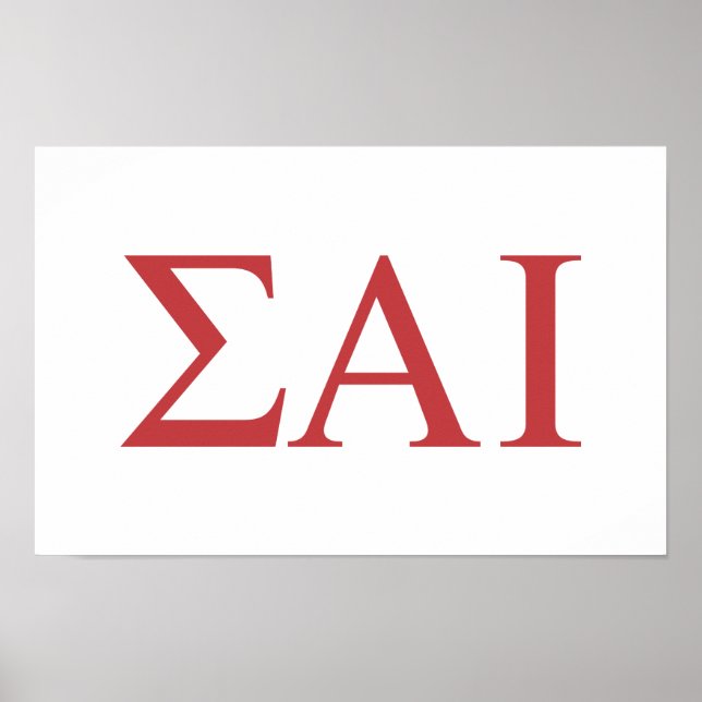 Sigma Alpha Iota grekiska bokstäver Poster (Framsidan)