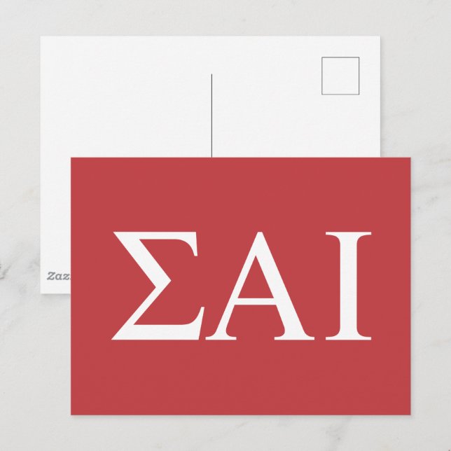 Sigma Alpha Iota grekiska bokstäver Vykort (Fram/baksida)