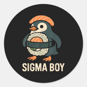 Sigma Boy Italiano Brainrot Funny Meme Penguin Runt Klistermärke