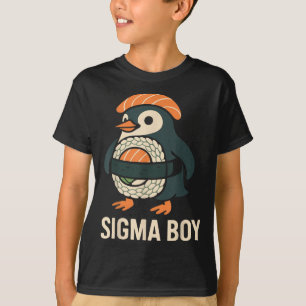 Sigma Boy Italiano Brainrot Funny Meme Penguin T Shirt