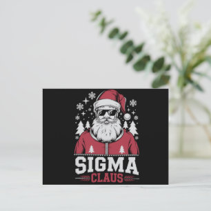 Sigma Claus Cool Tomte Jul Rizz Rizzler Meme Helg Vykort