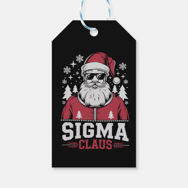 Sigma Claus Cool Tomte Jul Rizz Rizzler Meme Presentetikett (Baksidan)