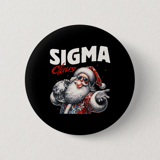 Sigma Claus Coola Santa Funny jul Julafton Meme B Knapp (Framsida)