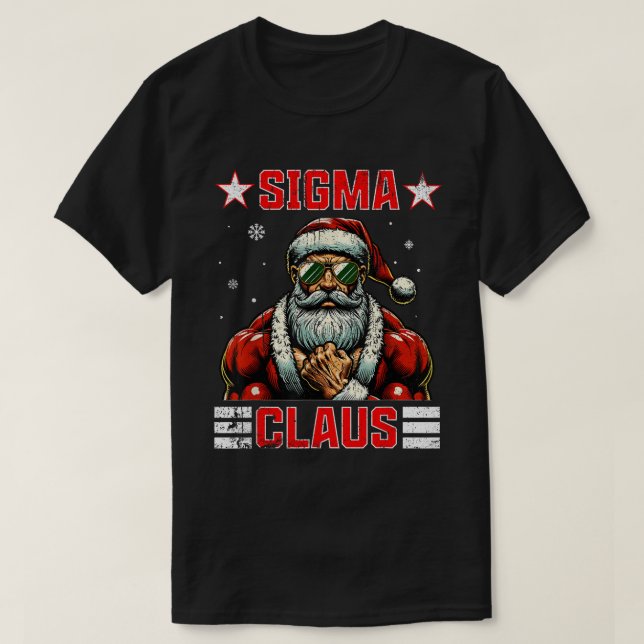Sigma Claus Funny jul Santa Rizz Mitten Scho T Shirt (Design framsida)
