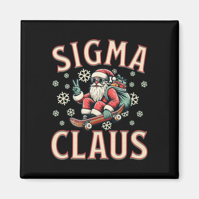 Sigma Claus Funny jultomten Meme Tonåringar Boys Magnet (Framsidan)